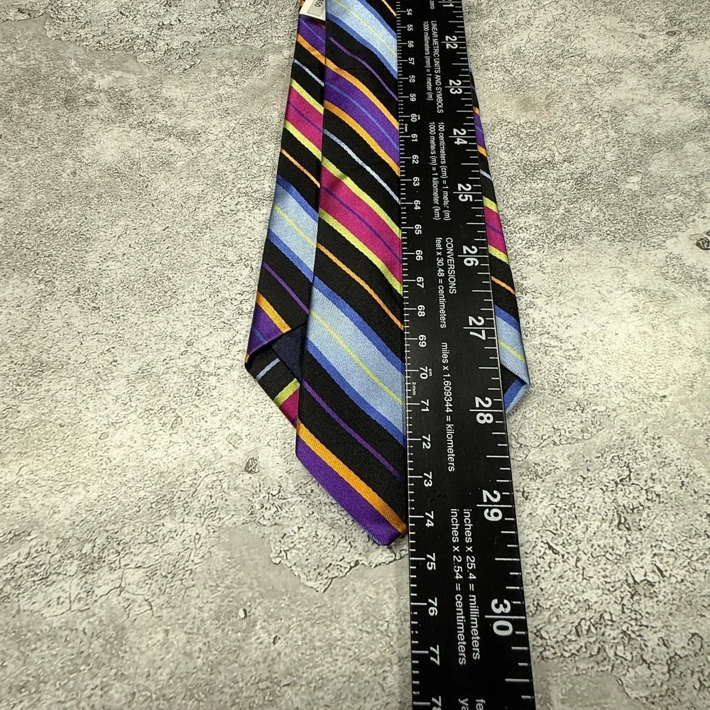 Forsyth Silk Tie Mens One Size‎ Multicolor Striped Pointed Made In China Necktie